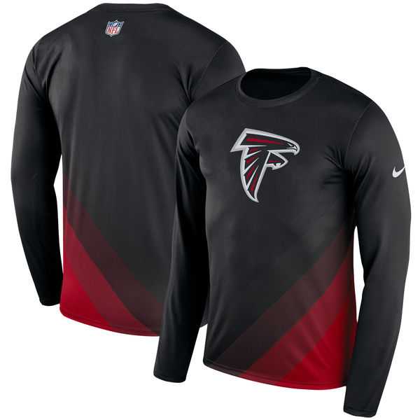 Atlanta Falcons Nike Black Sideline Legend Prism Performance Long Sleeve T-Shirt